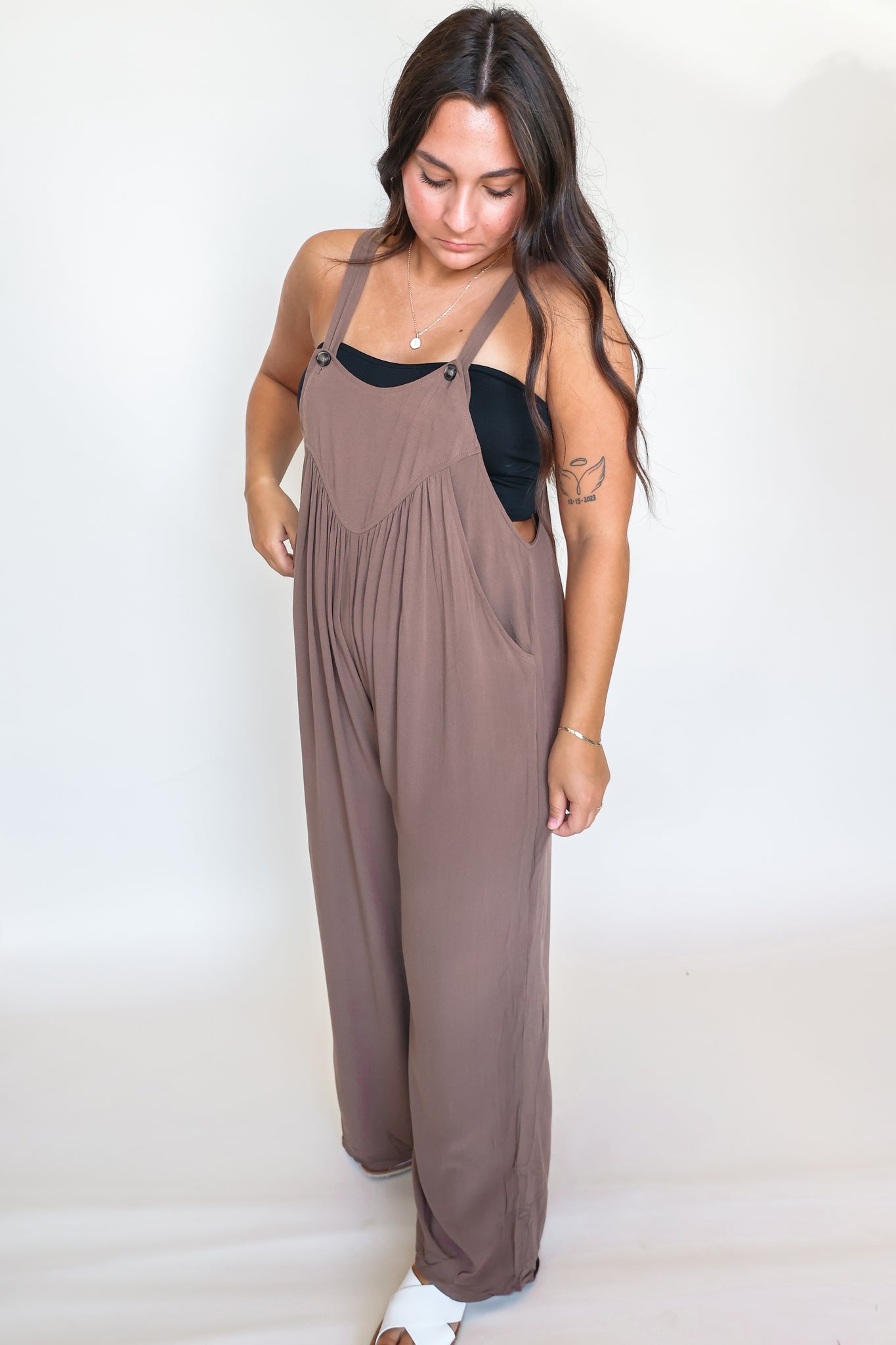 Woven Rayon Crepe Overalls