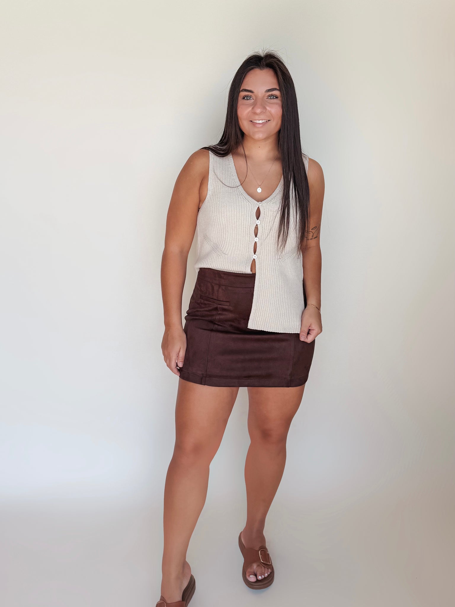 Suede Mini Skirt