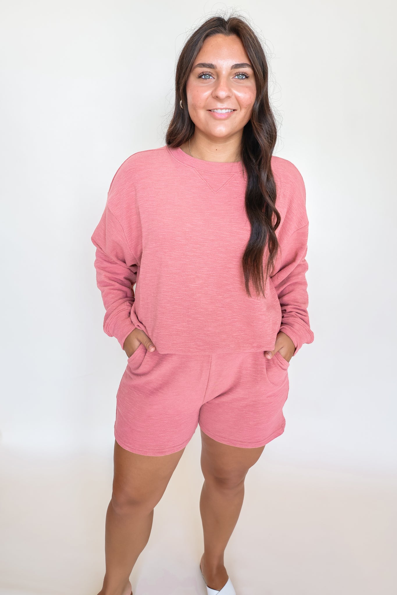Slub Knit Pullover Set