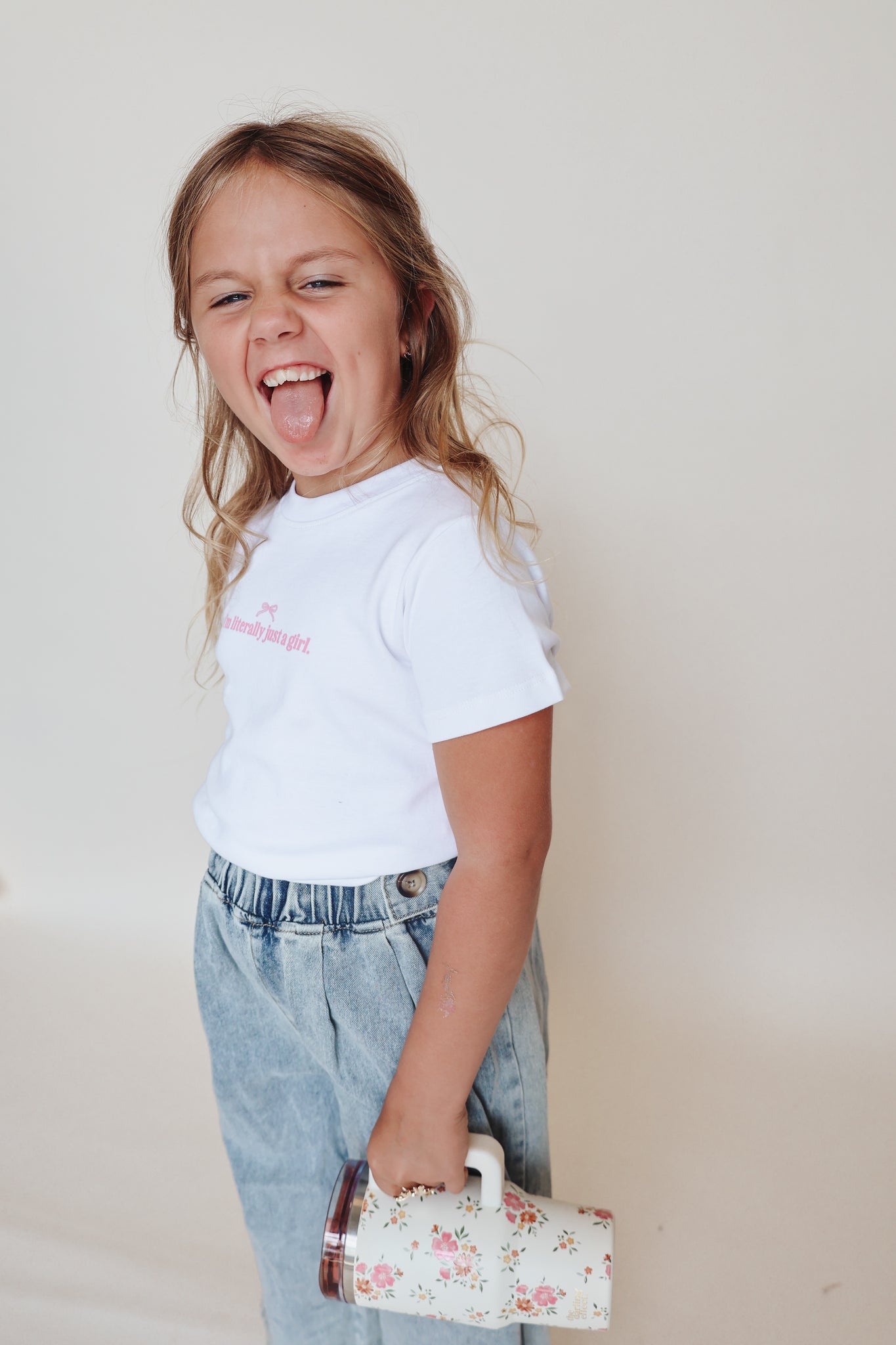 I'm literally just a girl Kids Tee: White / 3T