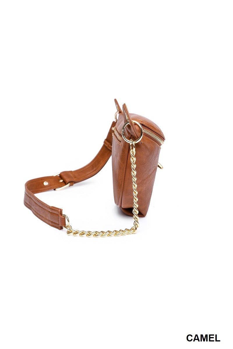 Vegan Leather Sling Belt Bag