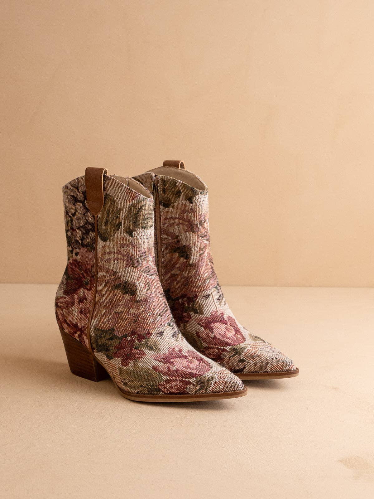 The Karina | Mauve Tapestry Bootie: MAUVE