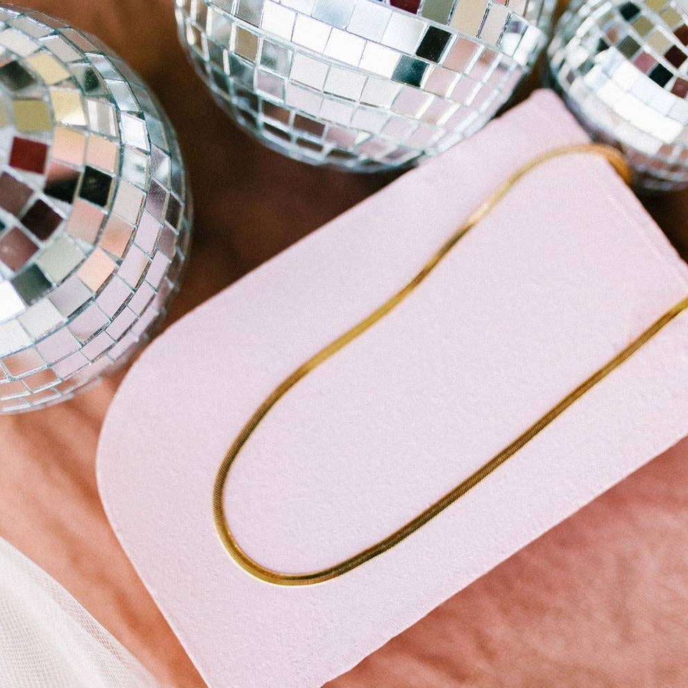 Jade Gold Filled Herringbone Necklace: Gold / 18 Inches