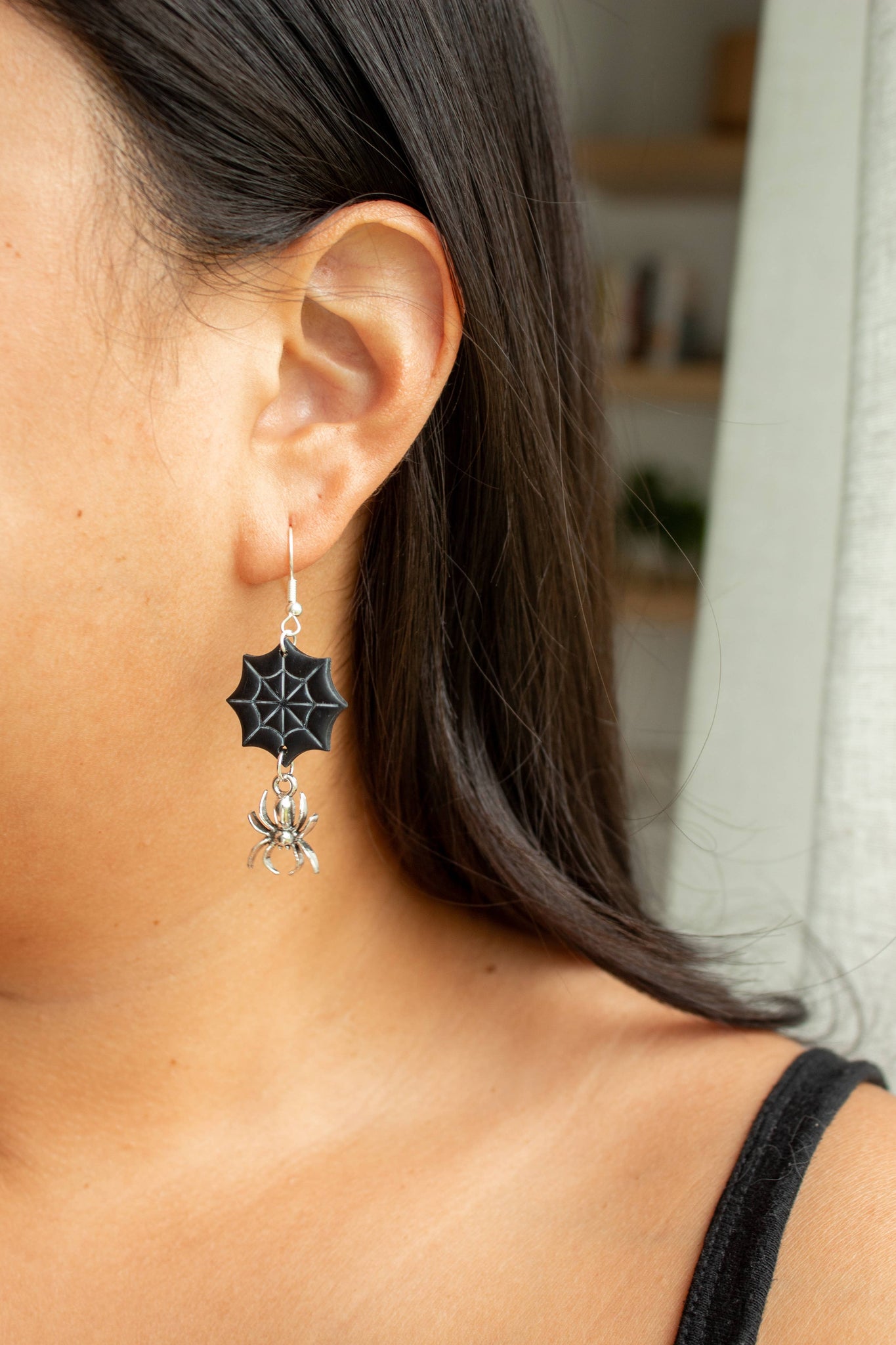 Silver Spider Dangles