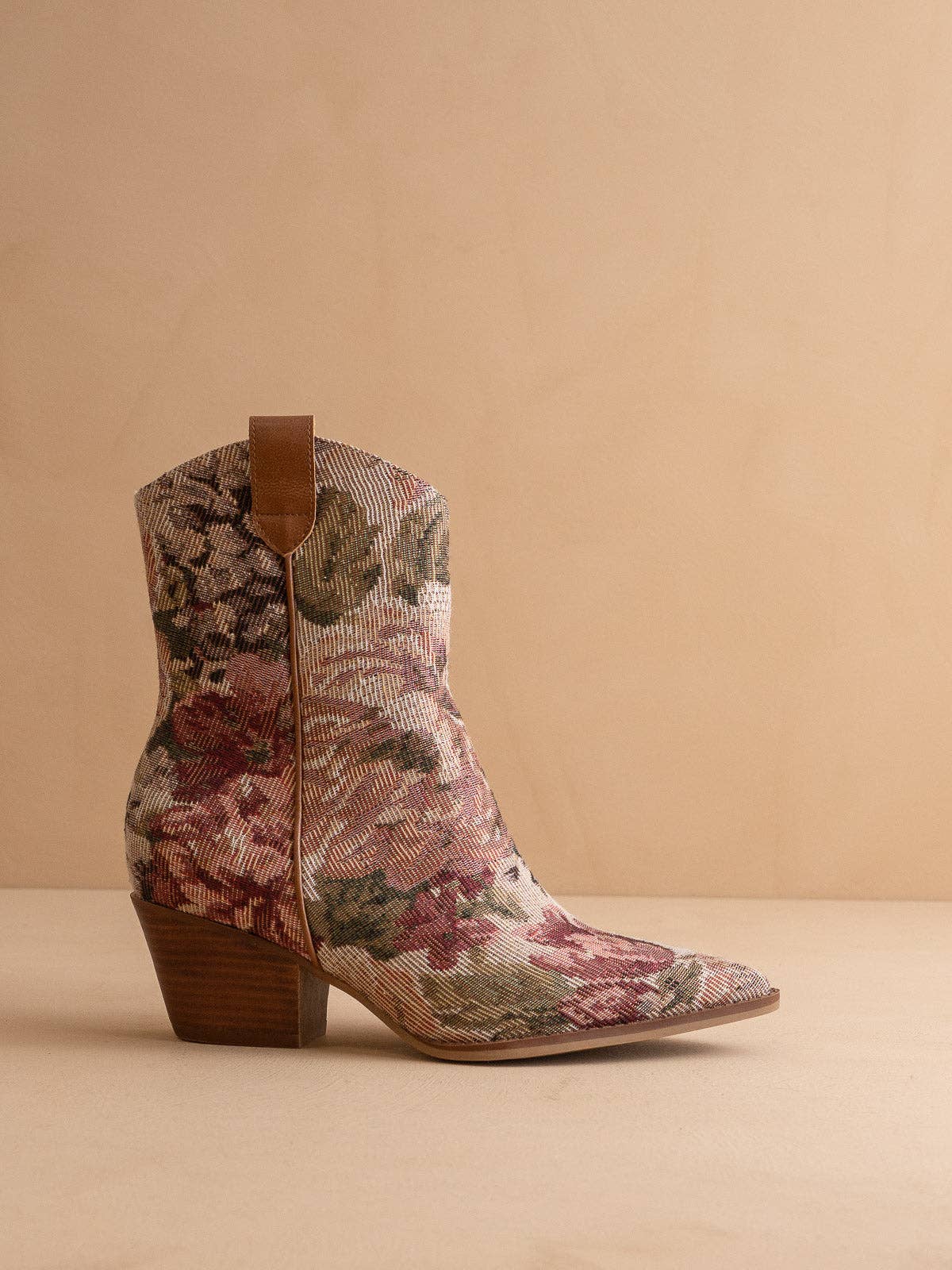 The Karina | Mauve Tapestry Bootie: MAUVE
