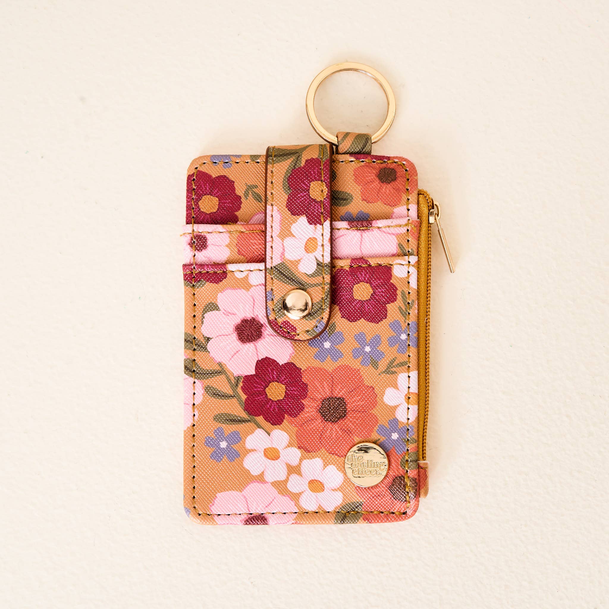 Keychain Wallet-Wild About You Mustard