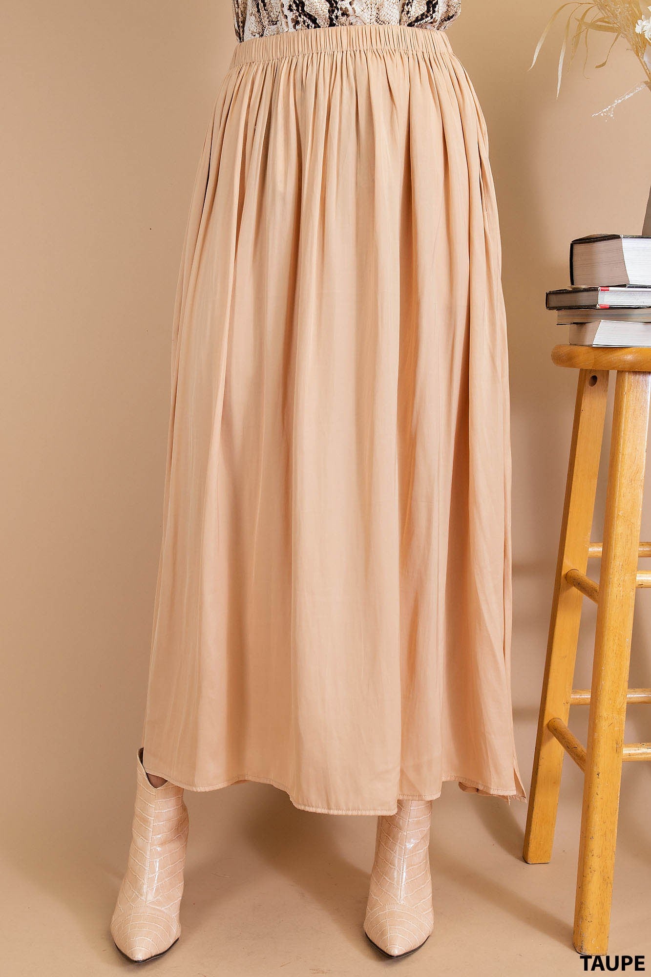 Deep A-Line Skirt