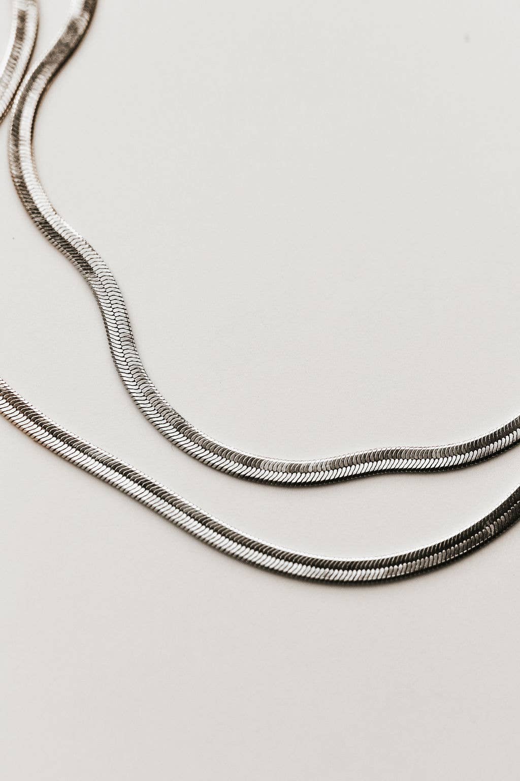 Jade Gold Filled Herringbone Necklace: Gold / 18 Inches