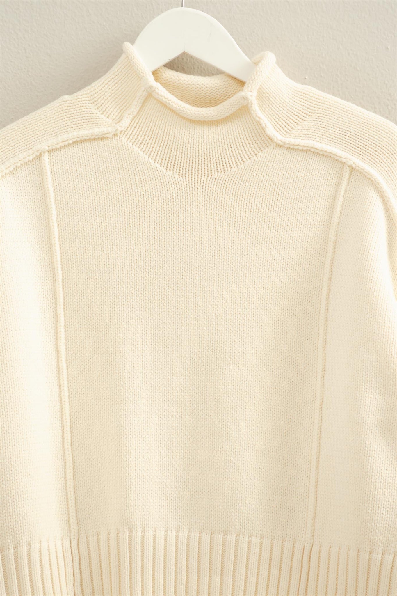 Mock Neck Ribbed Sweater