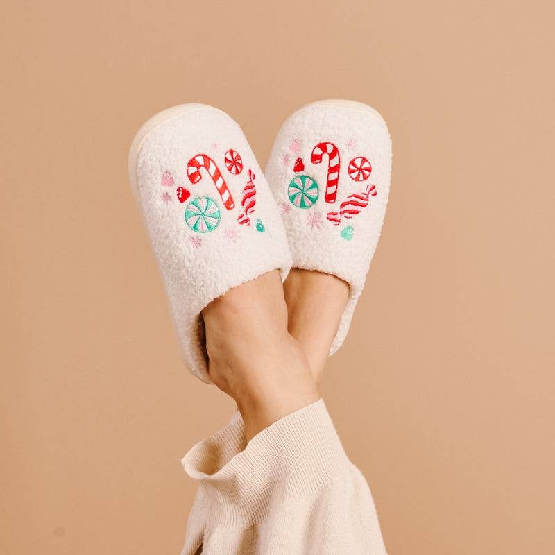 Fuzzy Slippers - Sugar Rush: M/L (Women's 8 - 10)