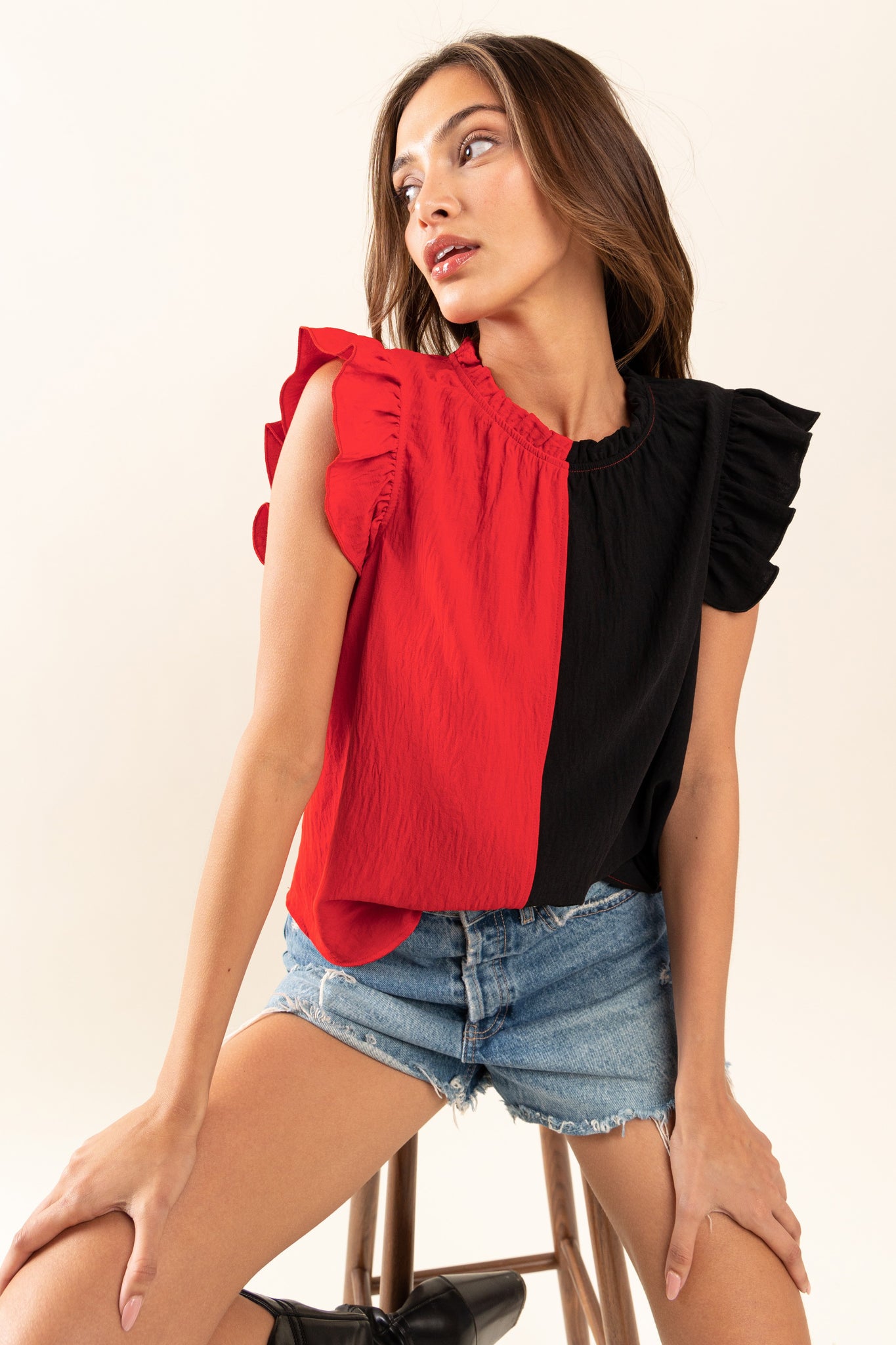 Game Day Ruffle Top