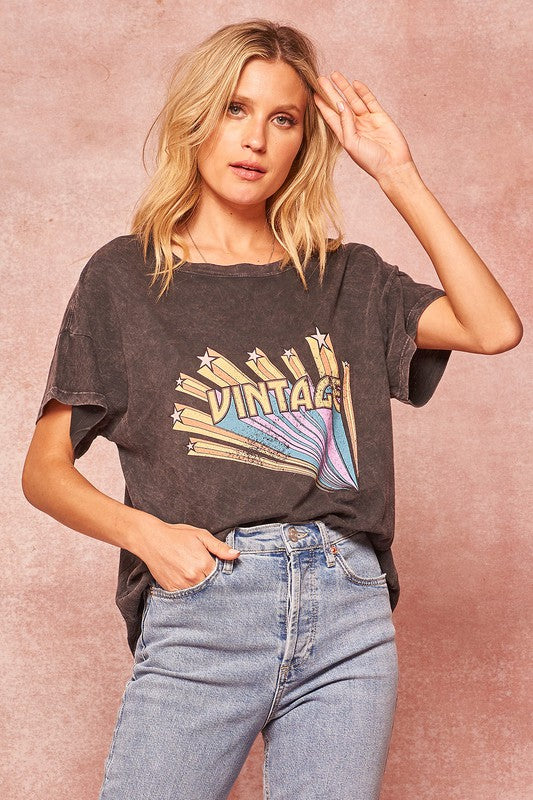Vintage Stars Mineral Washed Graphic Tee