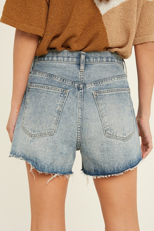 Boyfriend Fit Denim Shorts