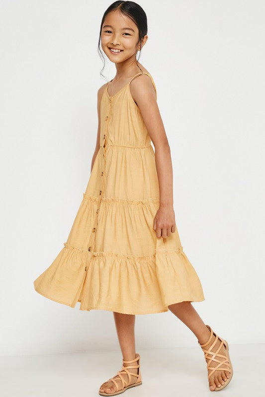 Youth- Button Down Tired Dress