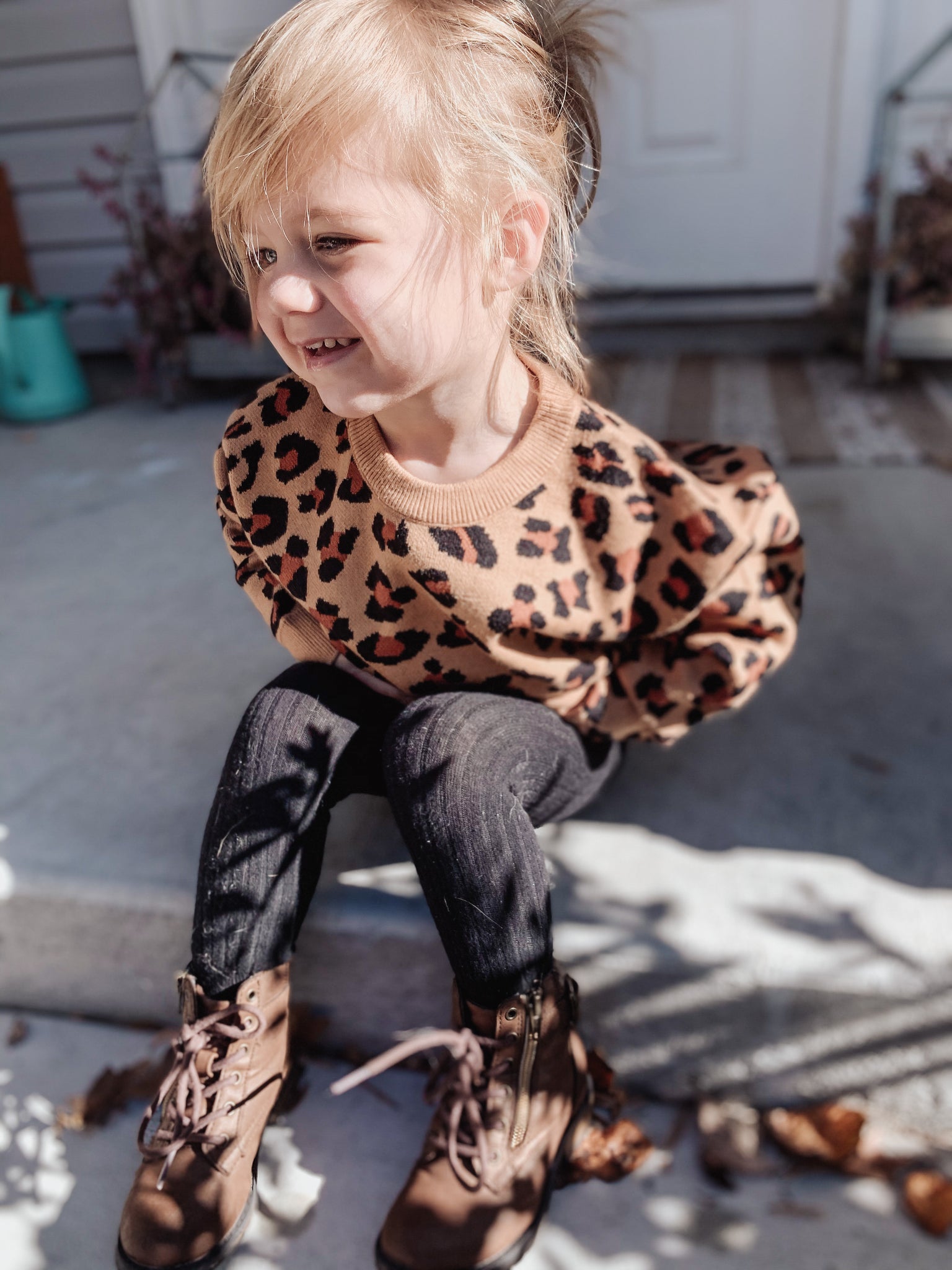 Toddler- Cheetah Sweater