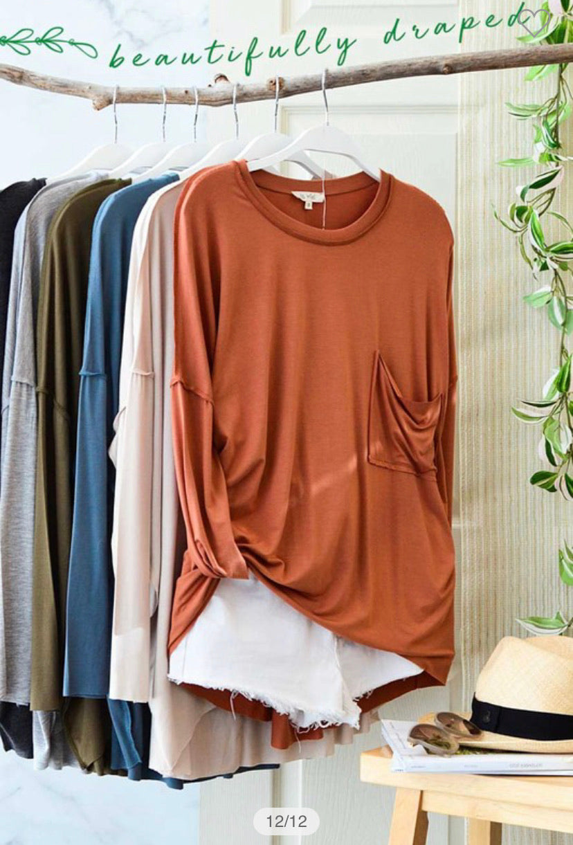Slouchy Pocket Top