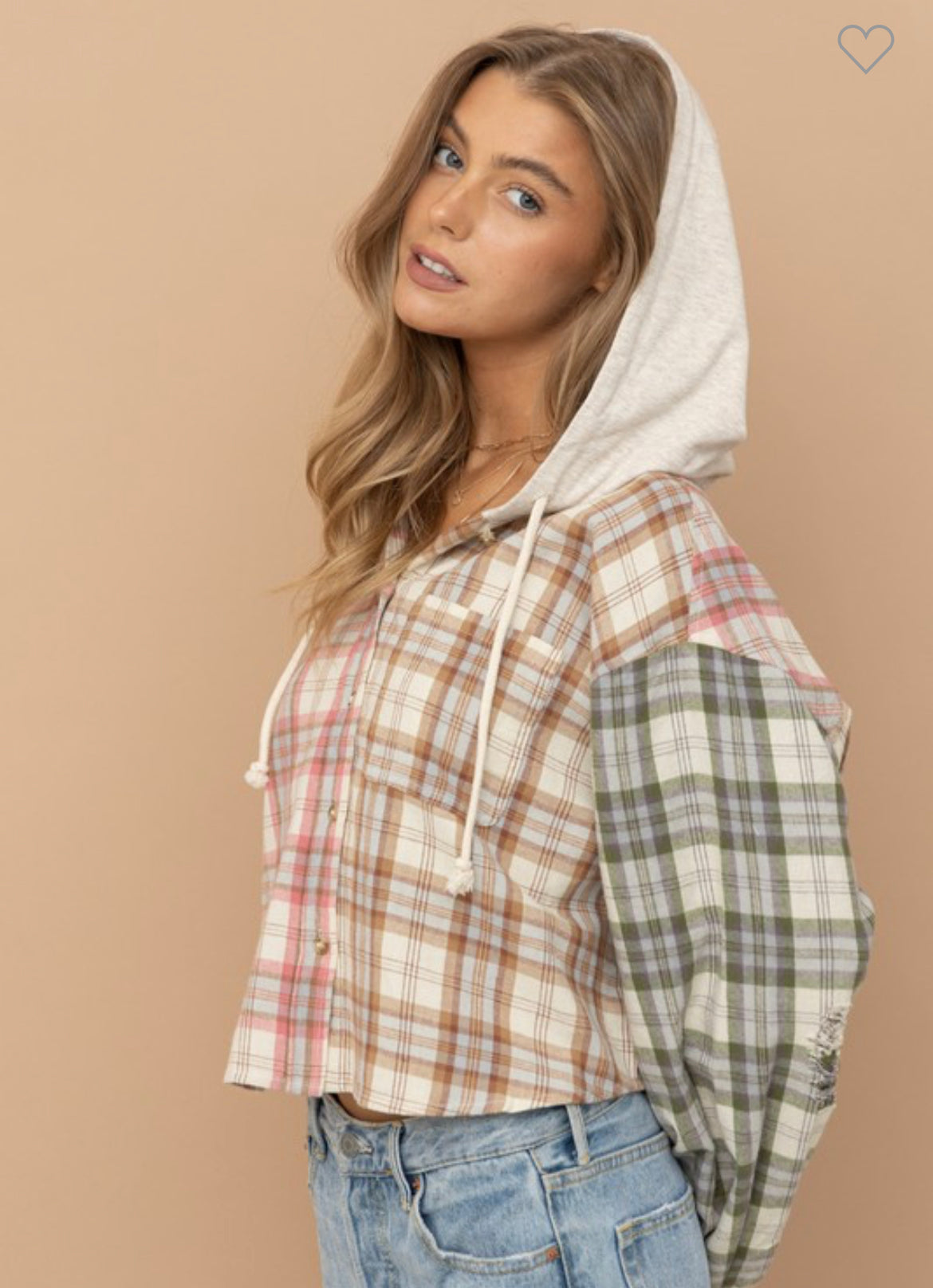Colorblock Flannel Button Up