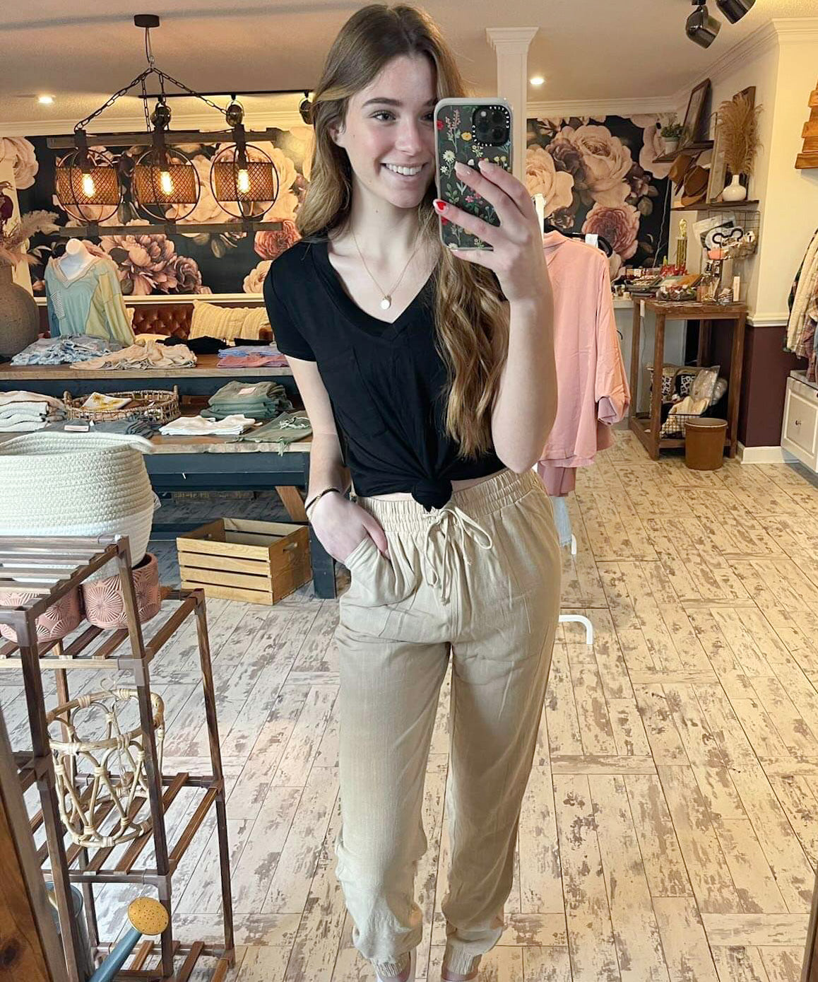 Linen Drawstring Joggers