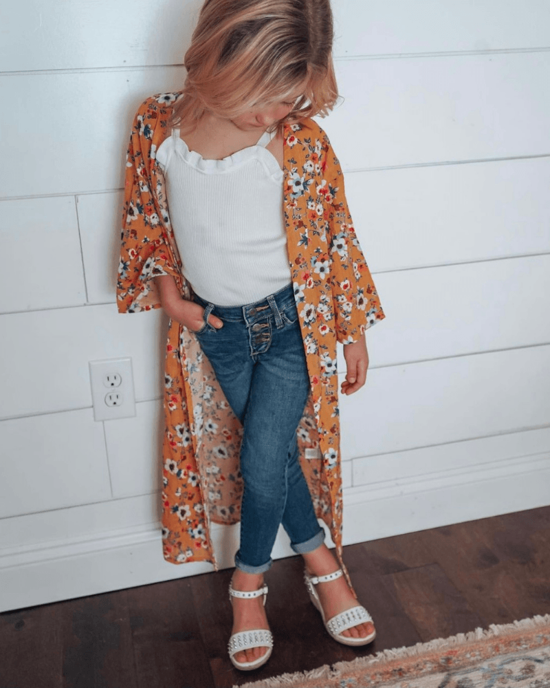 Yellow Floral Duster