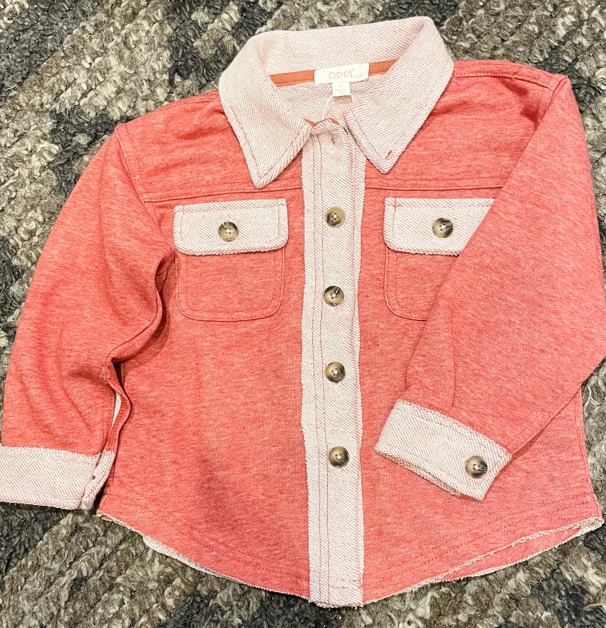 Youth- Contrast Hem Shacket